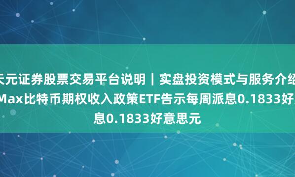 天元证券股票交易平台说明｜实盘投资模式与服务介绍 YieldMax比特币期权收入政策ETF告示每周派息0.1833好意思元
